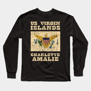 Flag of US Virgin Islands Long Sleeve T-Shirt